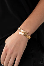 Load image into Gallery viewer, Dare to Flare - Gold Hinged Bracelet