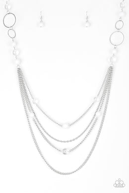 Bubbly Bright - White Necklace