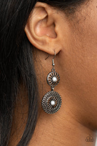 Keep It WHEEL - White Earrings