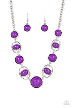 Load image into Gallery viewer, Eye of the BEAD-holder - Purple Necklace