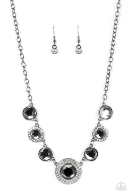 Extravagant Extravaganza - Black Gunmetal Necklace