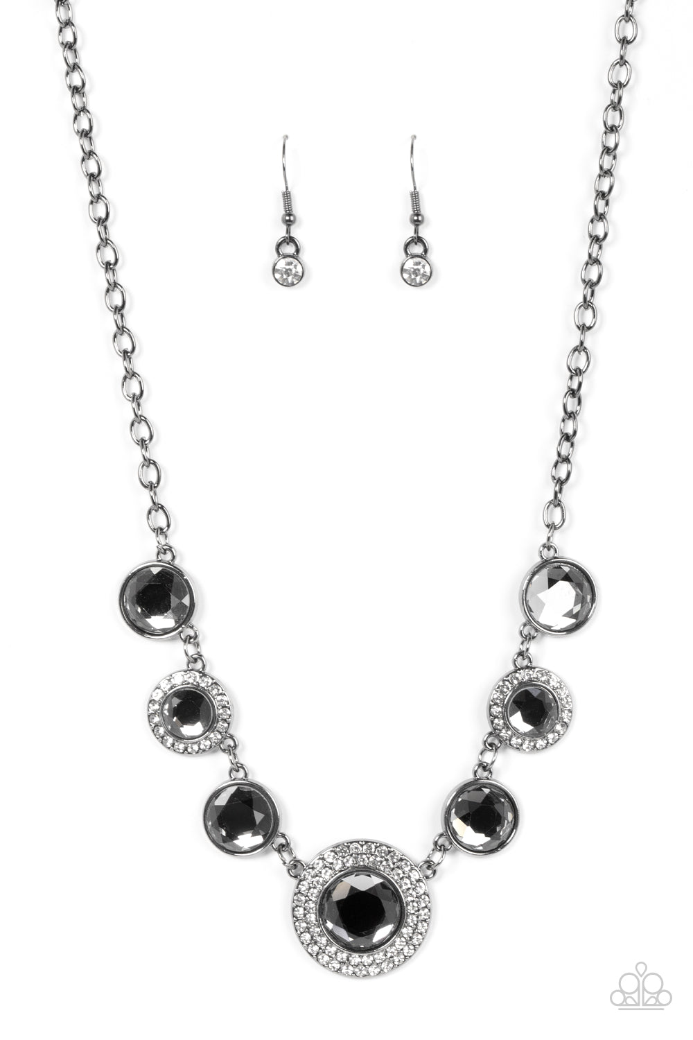 Extravagant Extravaganza - Black Gunmetal Necklace