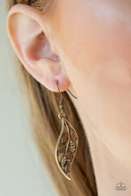Load image into Gallery viewer, Sparkling Stems - Brass Earrings