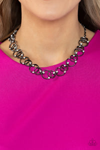 Center of My Universe - Black (Gunmetal) Necklace