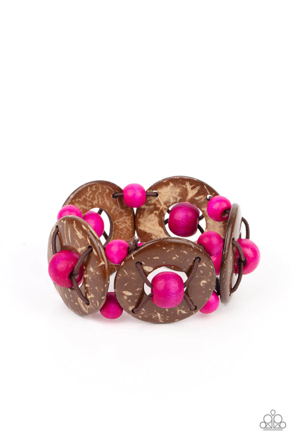 Island Adventure - Pink Stretchy Bracelet