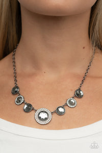 Extravagant Extravaganza - Black Gunmetal Necklace