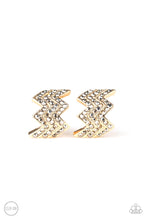 Load image into Gallery viewer, Fast as Lightning - Gold Clip-On Earrings