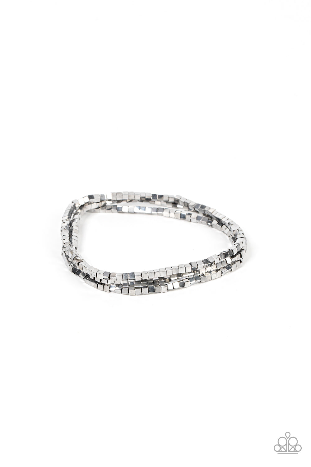 Block Bash - Silver Set of Bracelets