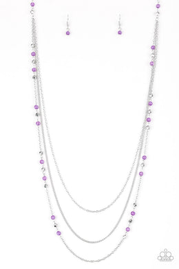 Colorful Cadence - Purple Necklace