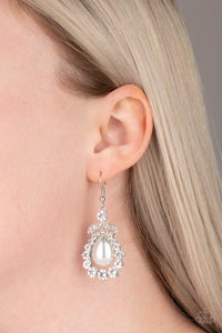 Award Winning Shimmer - White Earrings