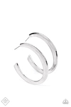 Load image into Gallery viewer, Learning Curve - Silver Hoop Earrings