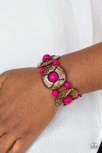 Load image into Gallery viewer, Island Adventure - Pink Stretchy Bracelet