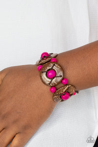 Island Adventure - Pink Stretchy Bracelet