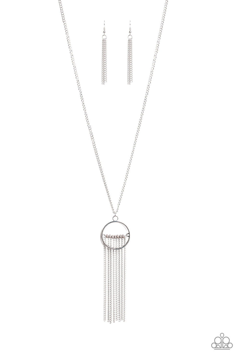 Terra Tassel - Silver Necklace