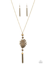 Load image into Gallery viewer, Palm Promenade - Brass Necklace