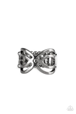 Infinite Fashion - Black Gunmetal Ring