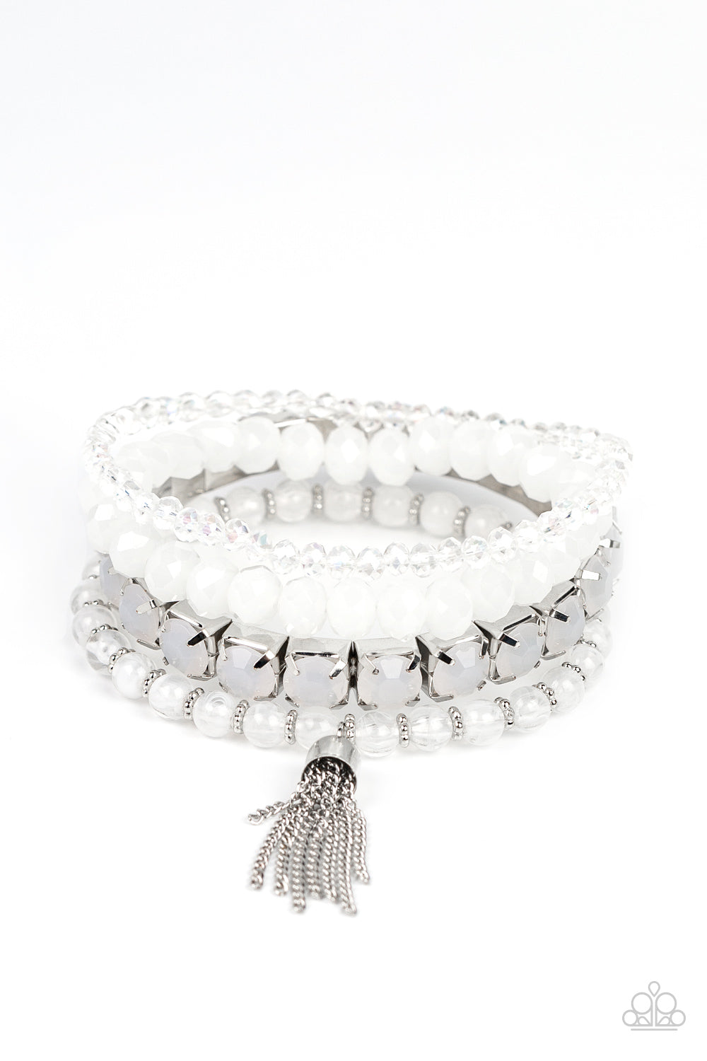 Day Trip Trinket - White Stretchy Bracelets