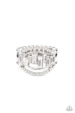 Treasure Chest Charm - White Ring