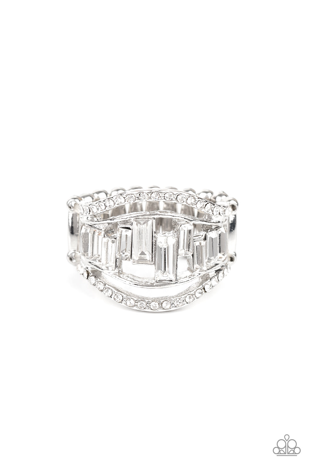 Treasure Chest Charm - White Ring