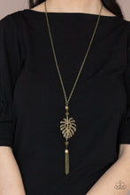 Load image into Gallery viewer, Palm Promenade - Brass Necklace
