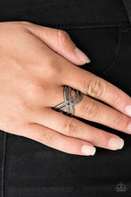 Load image into Gallery viewer, Infinite Fashion - Black Gunmetal Ring