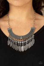 Load image into Gallery viewer, Fierce in Feathers - Silver Necklace