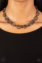Load image into Gallery viewer, Tough Crowd - Black Gunmetal Choker Necklace