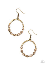 Load image into Gallery viewer, Glowing Grandeur - Brass Earrings