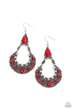 Load image into Gallery viewer, Fluent in Florals - Red Earrings