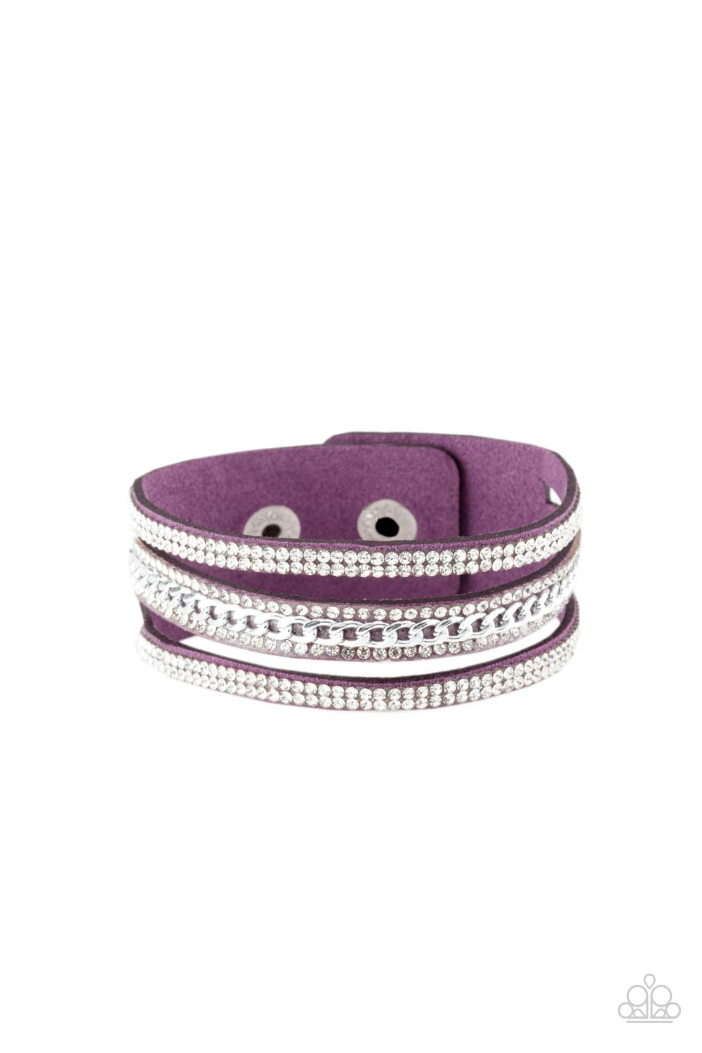 Rollin In Rhinestones - Purple Bracelet