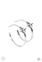 Load image into Gallery viewer, Lone Star Shimmer - White Hoop Earrings